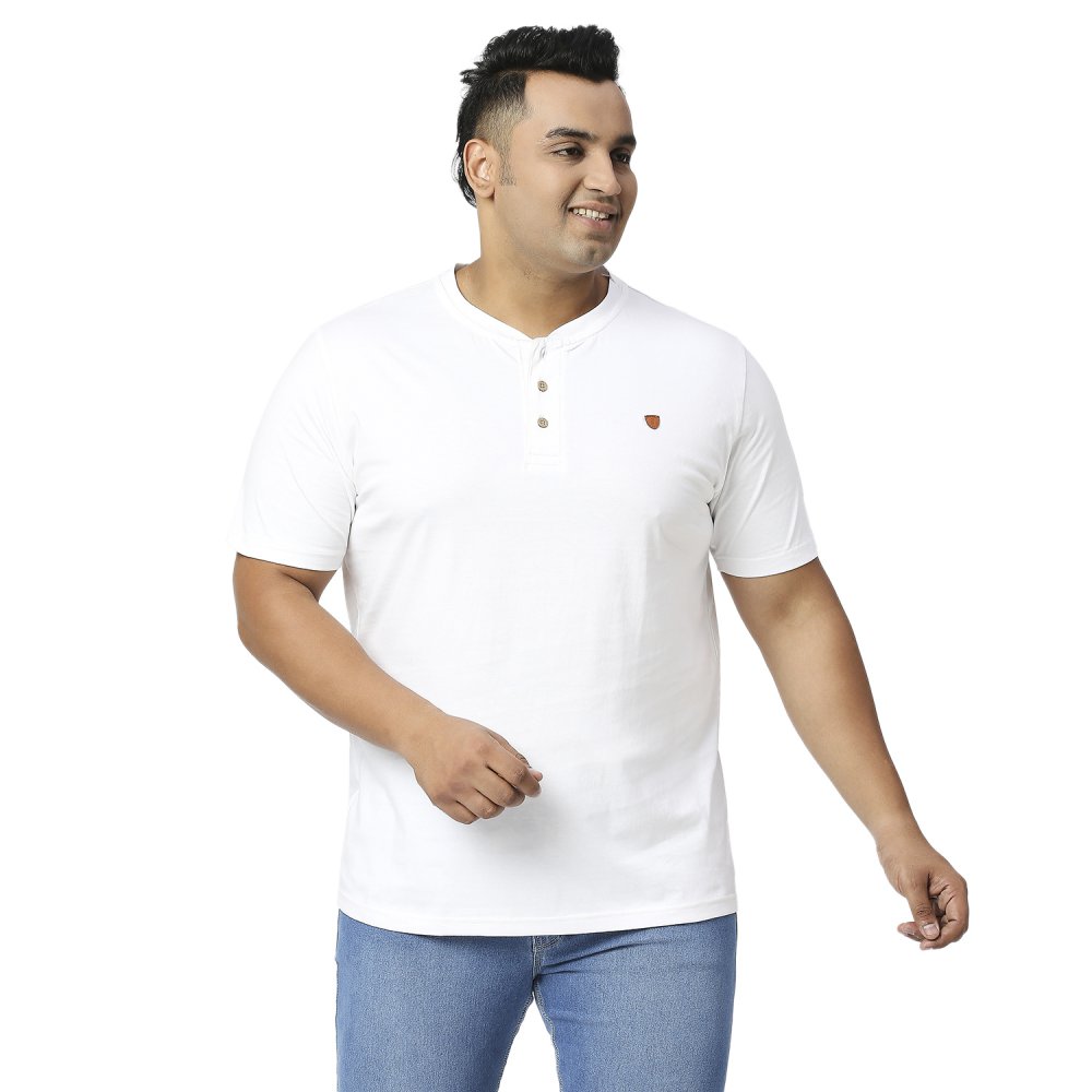 T-Shirt - Henley - White