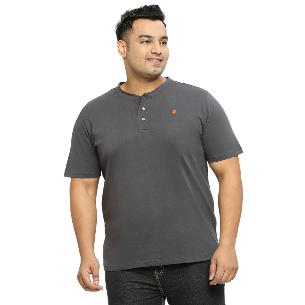 T-Shirt - Henley - Dark Grey