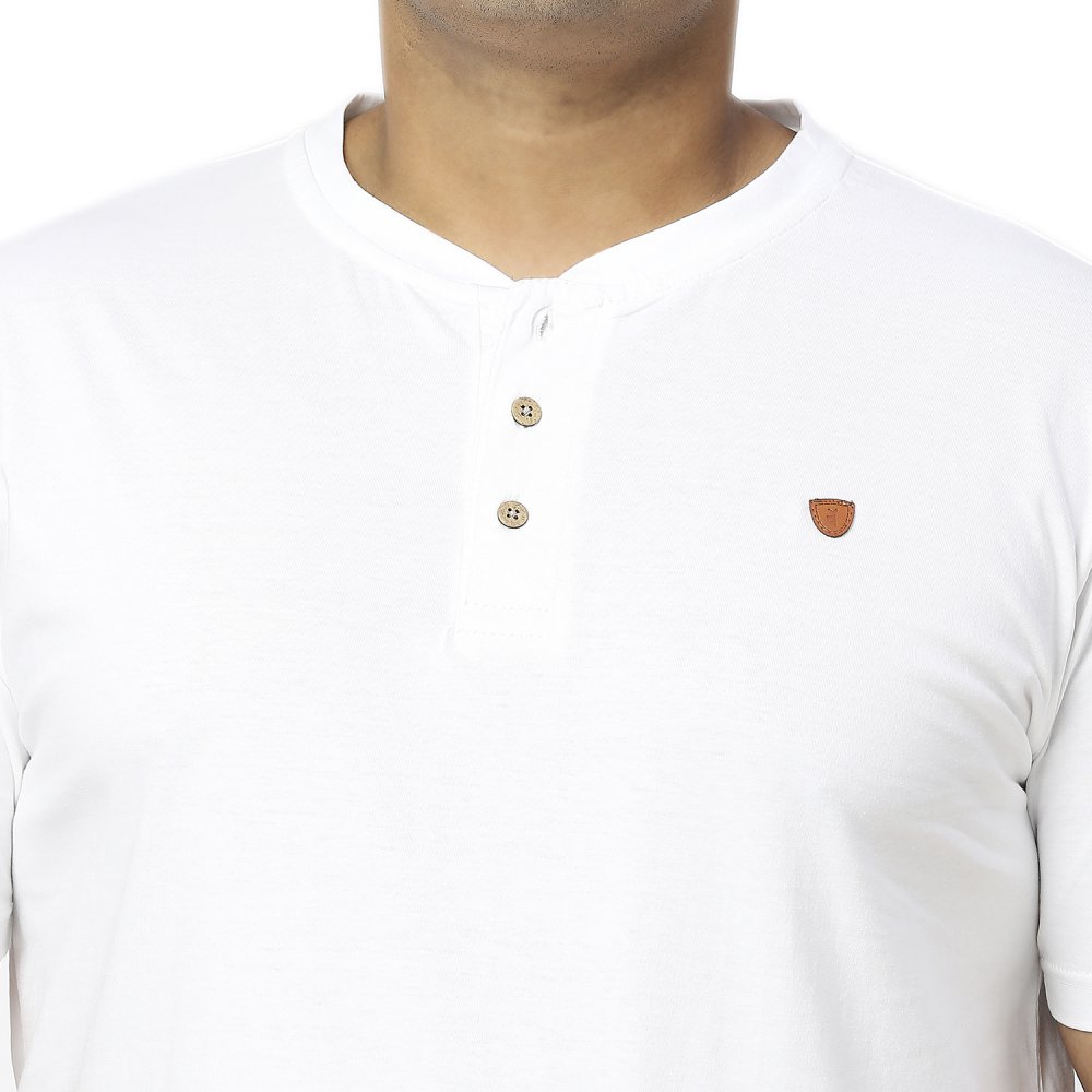 T-Shirt - Henley - White