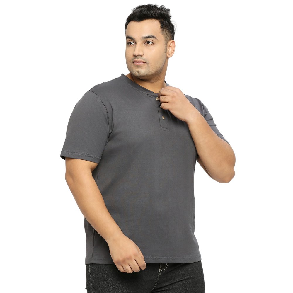 T-Shirt - Henley - Dark Grey