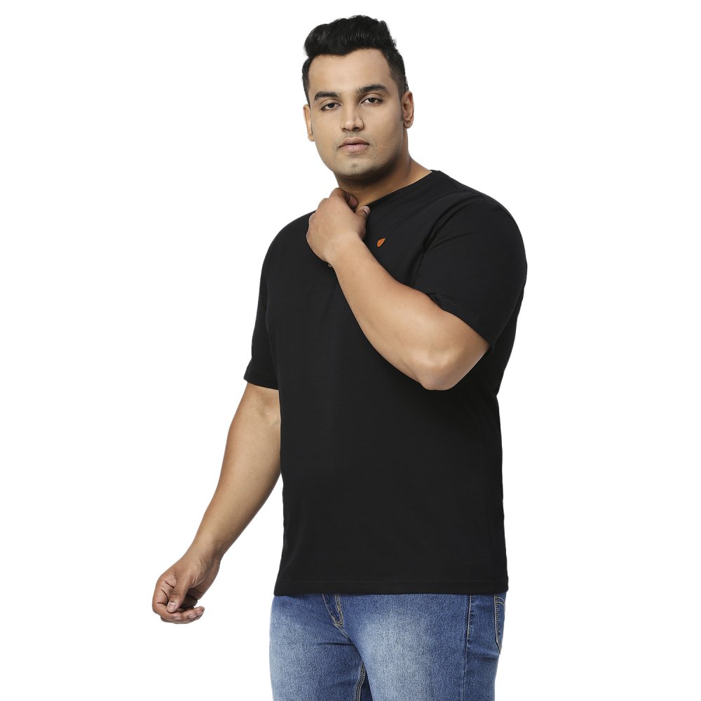 T-Shirt - Henley - Jet Black